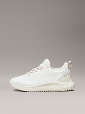 bright white/creamy white/w pink ripstop trainers for women calvin klein jeans