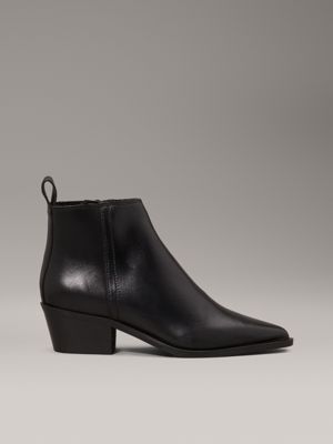 Black ankle boots cowboy on sale