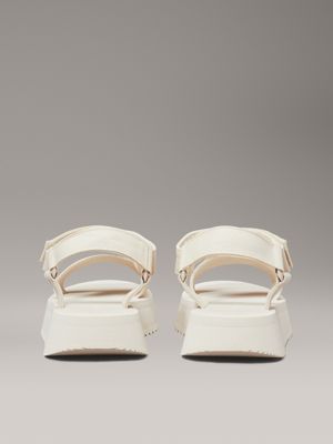 triple turtle dove canvas platform sandals for women calvin klein jeans