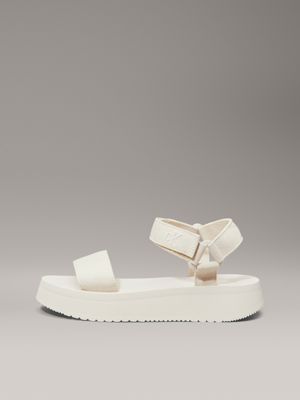 triple turtle dove canvas platform sandals for women calvin klein jeans