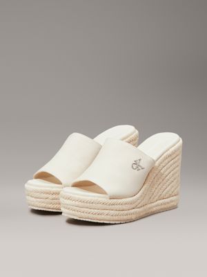 turtledove platform espadrille wedge sliders for women calvin klein jeans