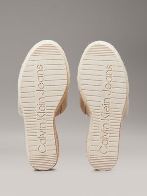 turtledove platform espadrille wedge sliders for women calvin klein jeans