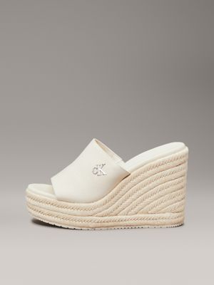 turtledove platform espadrille wedge sliders for women calvin klein jeans