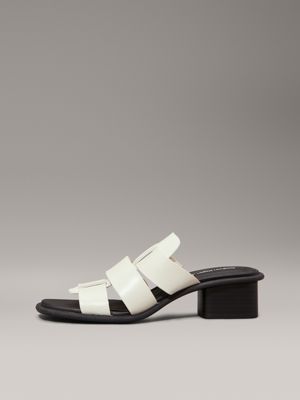 turtle dove/black heeled fisherman sandals for women calvin klein jeans