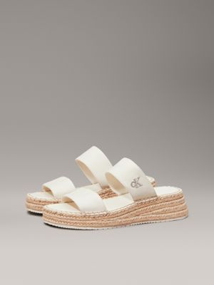 turtledove canvas platform espadrilles for women calvin klein jeans