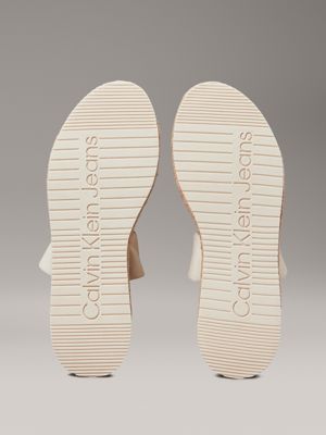 turtledove canvas platform espadrilles for women calvin klein jeans