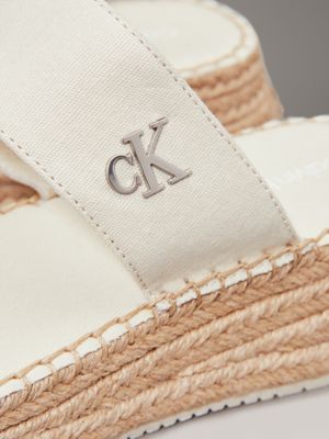 turtledove canvas platform espadrilles for women calvin klein jeans