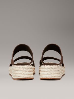 rocky brown canvas platform espadrilles for women calvin klein jeans