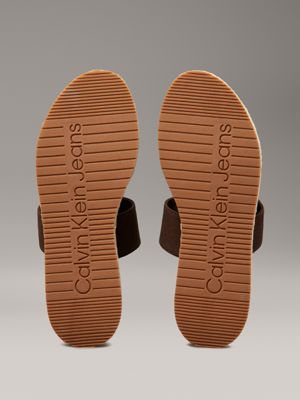 rocky brown canvas platform espadrilles for women calvin klein jeans