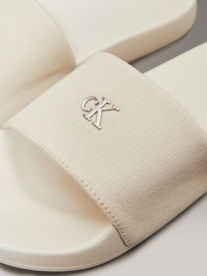 turtledove logo sliders for women calvin klein jeans