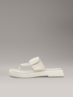 turtle dove/moonstruck canvas square platform sandals for women calvin klein jeans