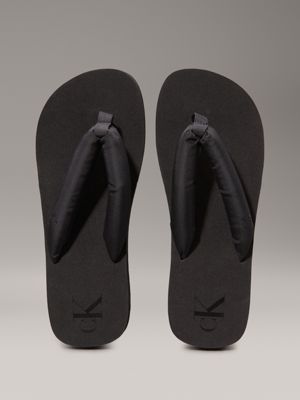 triple black platform flip flops for women calvin klein jeans