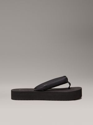 black platform flip flops for women calvin klein jeans