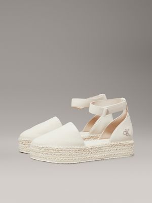 turtledove canvas platform espadrilles for women calvin klein jeans