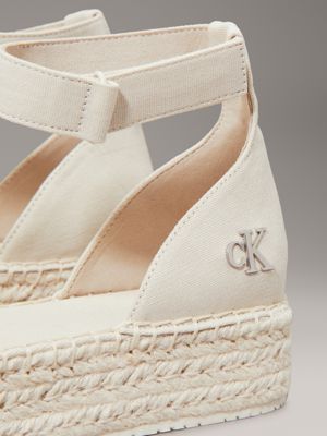 turtledove canvas platform espadrilles for women calvin klein jeans