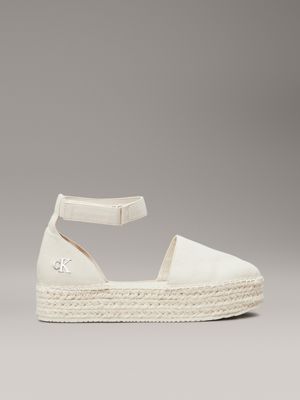 beige canvas platform espadrilles for women calvin klein jeans