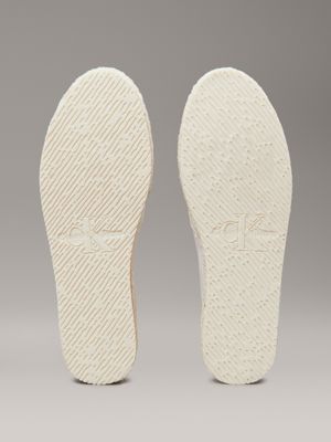 bright white/creamy white platform espadrilles for women calvin klein jeans