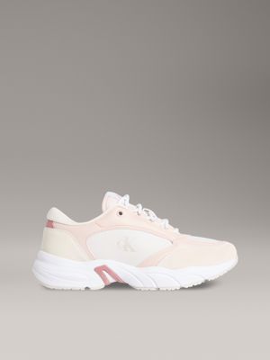 beige faux leather trainers for women calvin klein jeans