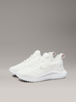 bright white/oyster mushroom ripstop trainers for women calvin klein jeans