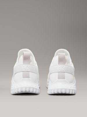 bright white/oyster mushroom ripstop trainers for women calvin klein jeans