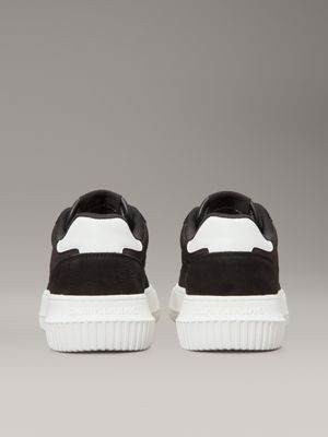 black/bright white leather trainers for women calvin klein jeans