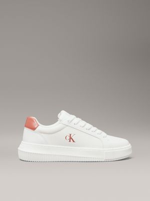 white leather trainers for women calvin klein jeans