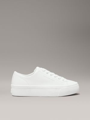 white leather platform trainers for women calvin klein jeans