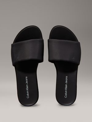 triple black platform wedge sandals for women calvin klein jeans