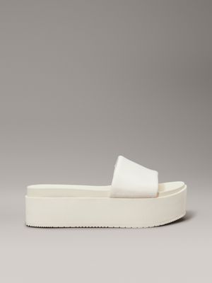 beige platform wedge sandals for women calvin klein jeans