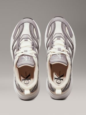 stormfront/creamy white/tapioca mesh trainers for women calvin klein jeans