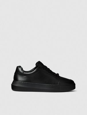 black leather chunky trainers for women calvin klein jeans