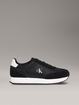 black leren sneakers voor dames - 