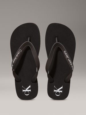 black flip flops for women calvin klein jeans