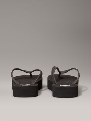 infradito con plateau black/bright white da donne calvin klein jeans