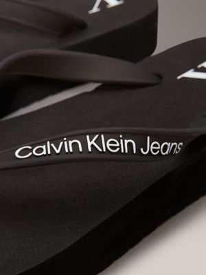 infradito con plateau black/bright white da donne calvin klein jeans