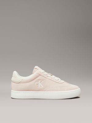 light pink suede trainers for women calvin klein jeans