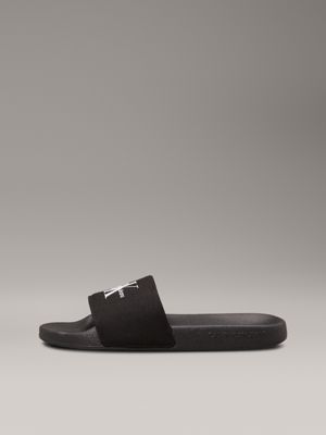 black canvas sliders for women calvin klein jeans