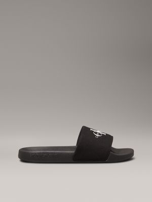 black canvas sliders for women calvin klein jeans