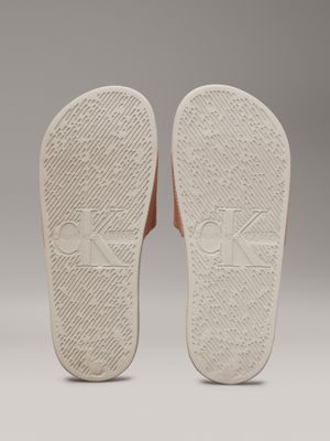 tuscany/eggshell canvas sliders for women calvin klein jeans