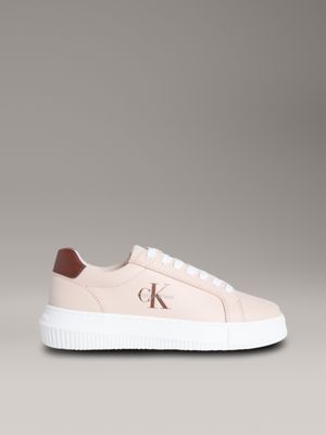 baskets en cuir pink pour femmes 