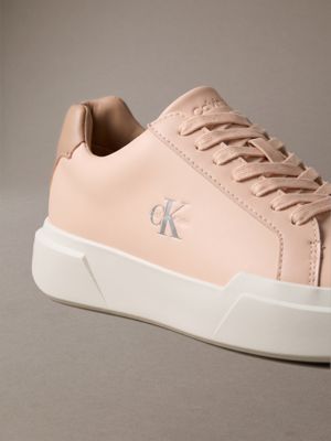 spanish villa/tuscany/white sand leather durable traction chunky trainers for women calvin klein