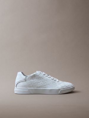chunky sneakers con logo e suola ad alta trazione white da donne calvin klein