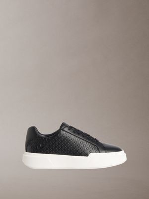 chunky sneakers con logo e suola ad alta trazione black da donne calvin klein